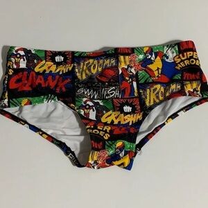 Mens superhero swim brief (size small)